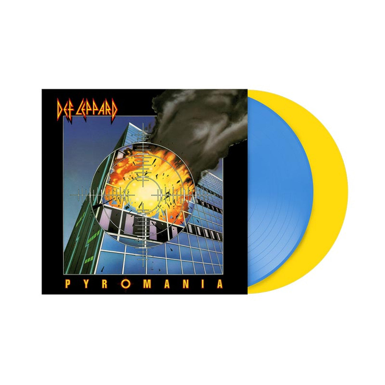 Def Leppard- Pyromania: 40th Anniversary - Limited Blue & Yellow Colored Vinyl - LP
